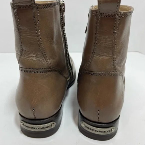 FRYE Danielle Ankle Boots Western Booties Gray Leather Sz 8 (fits like 7.5) - Picture 4 of 11